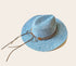 Multicolor Braided Band Panama Blue Mix Hat