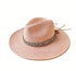 Multicolor Braided Band Panama coral hat