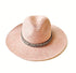 Multicolor Braided Band Panama coral hat