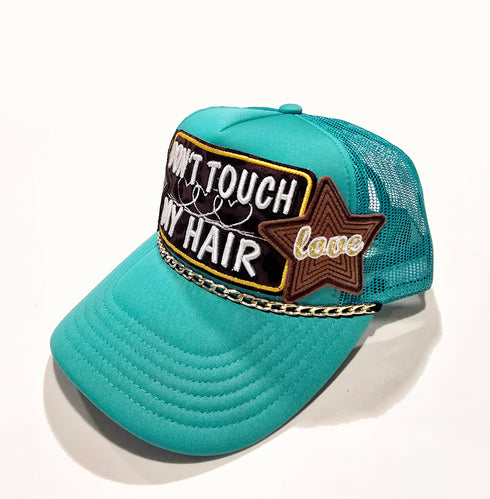 Embroidered Don't Touch My Hair Patched Baseball Cap Trucker Hat
