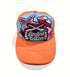 Embroidered Limited Edition Multi patched Baseball Cap Orange