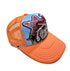 Embroidered Limited Edition Multi patched Baseball Cap Orange