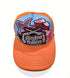 Embroidered Limited Edition Multi patched Baseball Cap Orange