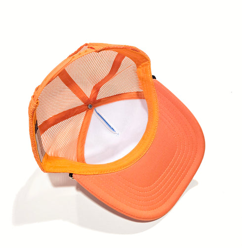 Embroidered Limited Edition Multi patched Baseball Cap Orange