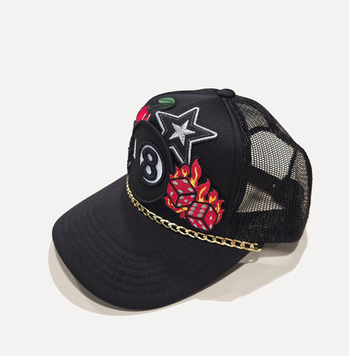 Embroidered Gamble 8 Ball patched Baseball Cap