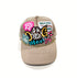 Embroidered Dog Mom Multi patched Baseball Cap Khaki