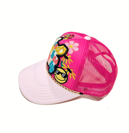 Embroidered Good vibes only Multi patched Baseball Cap