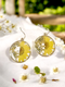Daisy Flower resin dangle earrings