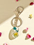 Botanical Pressed Flower face shape Keychain