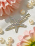 Crystal Starfish Hair Clip Clamp Clip In Gold Tone