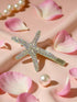 Crystal Starfish Hair Clip Clamp Clip In Gold Tone
