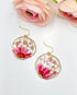 Pressed Flowers Daisies Mini Dried Baby Breath Flowers dangle earrings