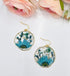 Pressed Flowers Daisies Mini Dried Baby Breath Flowers dangle earrings
