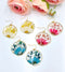 Pressed Flowers Daisies Mini Dried Baby Breath Flowers dangle earrings