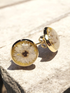 White dandelion wild flower Stud Earrings