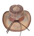 Western Washed Straw Cowboy Hat Turquoise Concho Beige