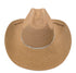 Refined Western Straw Hat Crystal Accent Tan
