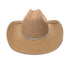 Refined Western Straw Hat Crystal Accent Tan