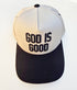 God Is Good Embroidered Trucker Caps | Christian Faith Hat | Two Tone Vintage Style Cap