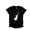 Cat and Heart Short Sleeves T-Shirt