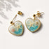 Coastal Heart Resin Earrings, Starfish Shell Jewelry, Ocean Inspired Beach Earrings