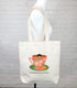 Tea Time Orange Floral Tote Bag