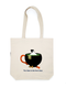 Tea Time Black Cup Tote Bag
