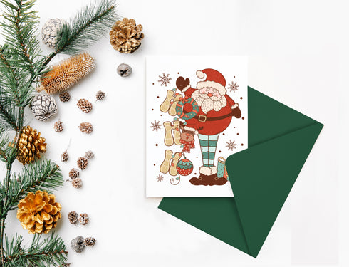 Santa Claus Christmas Card, Set of 5