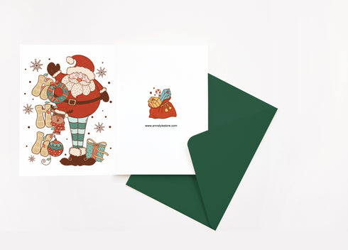 Santa Claus Christmas Card, Set of 5