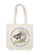 Wisteria Stock Flowers Butterfly Eco Friendly Watercolor Canvas Tote Bag
