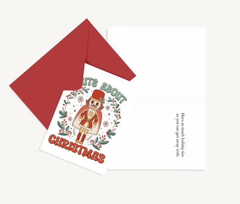 Nutcracker Soldier Christmas Card, Set of 5