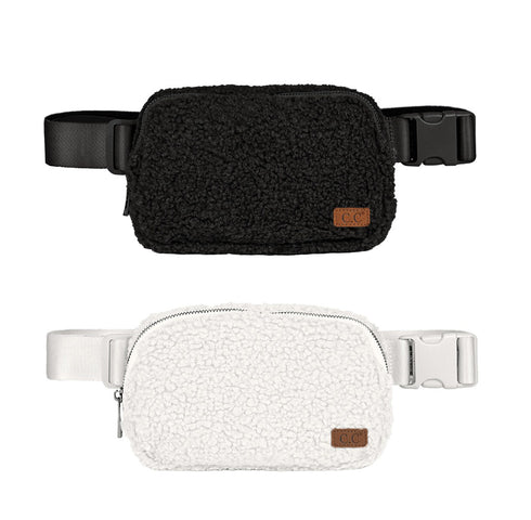 Sherpa Fanny Pack belt bag Faux Fur Waist Pack Travel bag