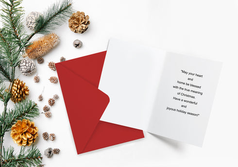 Christmas tree made with ornaments Christmas Card, Set of 5