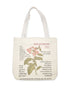 Heliotrope Flower Canvas Tote Bag with Zipper Closer