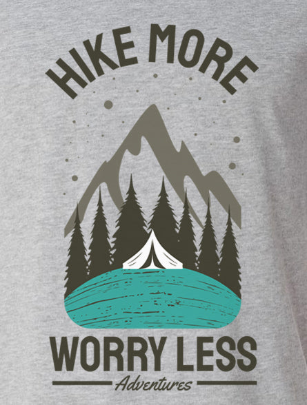 Hike more worry less Short Sleeves T-Shirt
