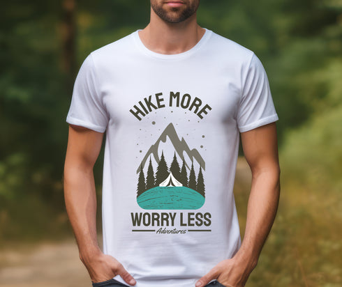 Hike more worry less Short Sleeves T-Shirt