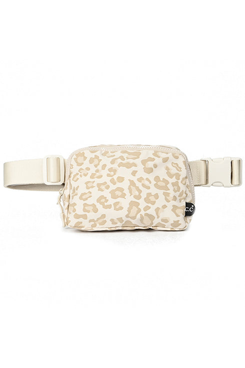 C.C Animal Print Cross Body Waterproof Mini Fanny Belt Sling Bag