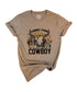 Cowboy Cow Skull Short Sleeve T-Shirt