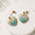 Coastal Heart Resin Earrings, Starfish Shell Jewelry, Ocean Inspired Beach Earrings