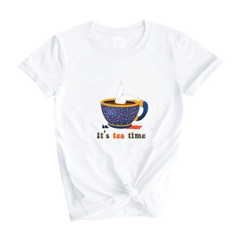 Blue cup Tea time Short Sleeve T-Shirt