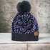 Sequin Fur Pom Beanie C.C Hat