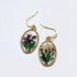 Handmade Botanical Colorful Real Flower Creative Pressed Flower Resin Earrings gift for her