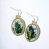Handmade Botanical Colorful Real Flower Creative Pressed Flower Resin Earrings gift for her