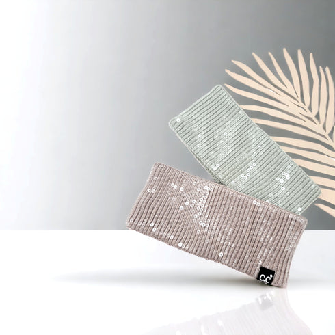 All Over Clear Sequin Headwrap gift for her