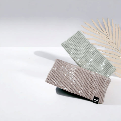 All Over Clear Sequin Headwrap gift for her