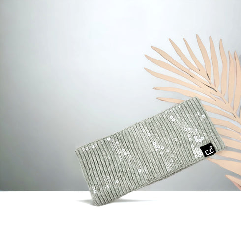 All Over Clear Sequin Headwrap gift for her