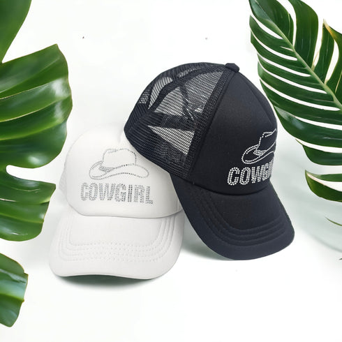 Women's COWGIRL Rhinestone C.C Trucker Cap