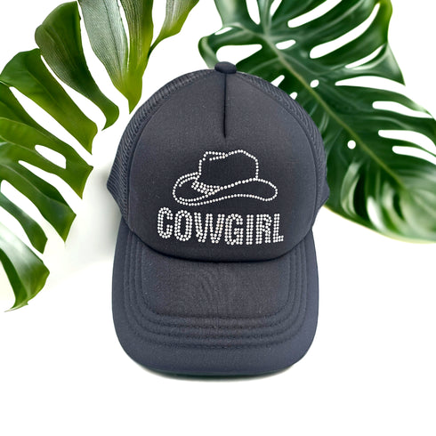 Women's COWGIRL Rhinestone C.C Trucker Cap