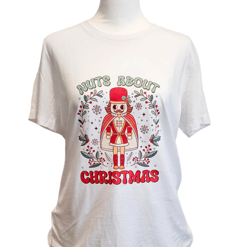 Crystal Stud Christmas Nutcracker T-Shirt