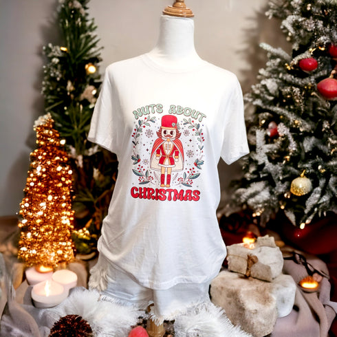 Crystal Stud Christmas Nutcracker T-Shirt